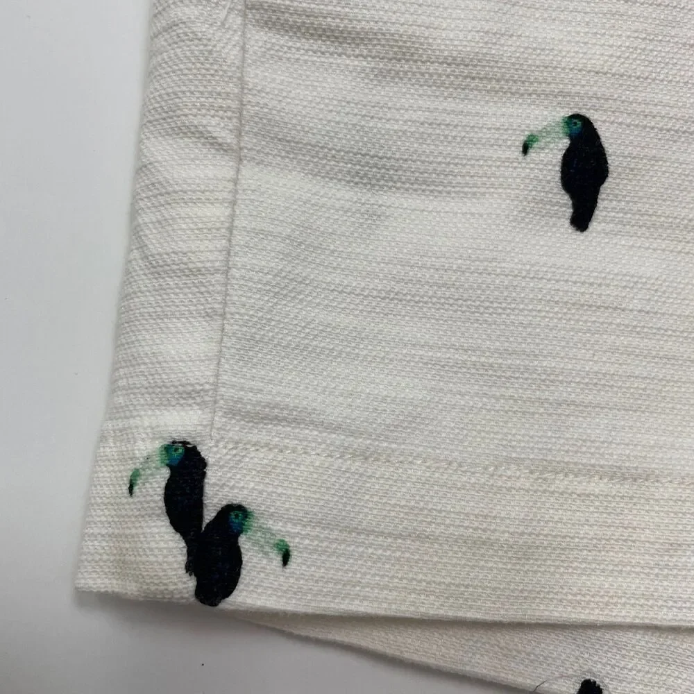 Loft Outlet White Shorts with Novelty Toucan Print Sz 6 - Picture 6 of 8